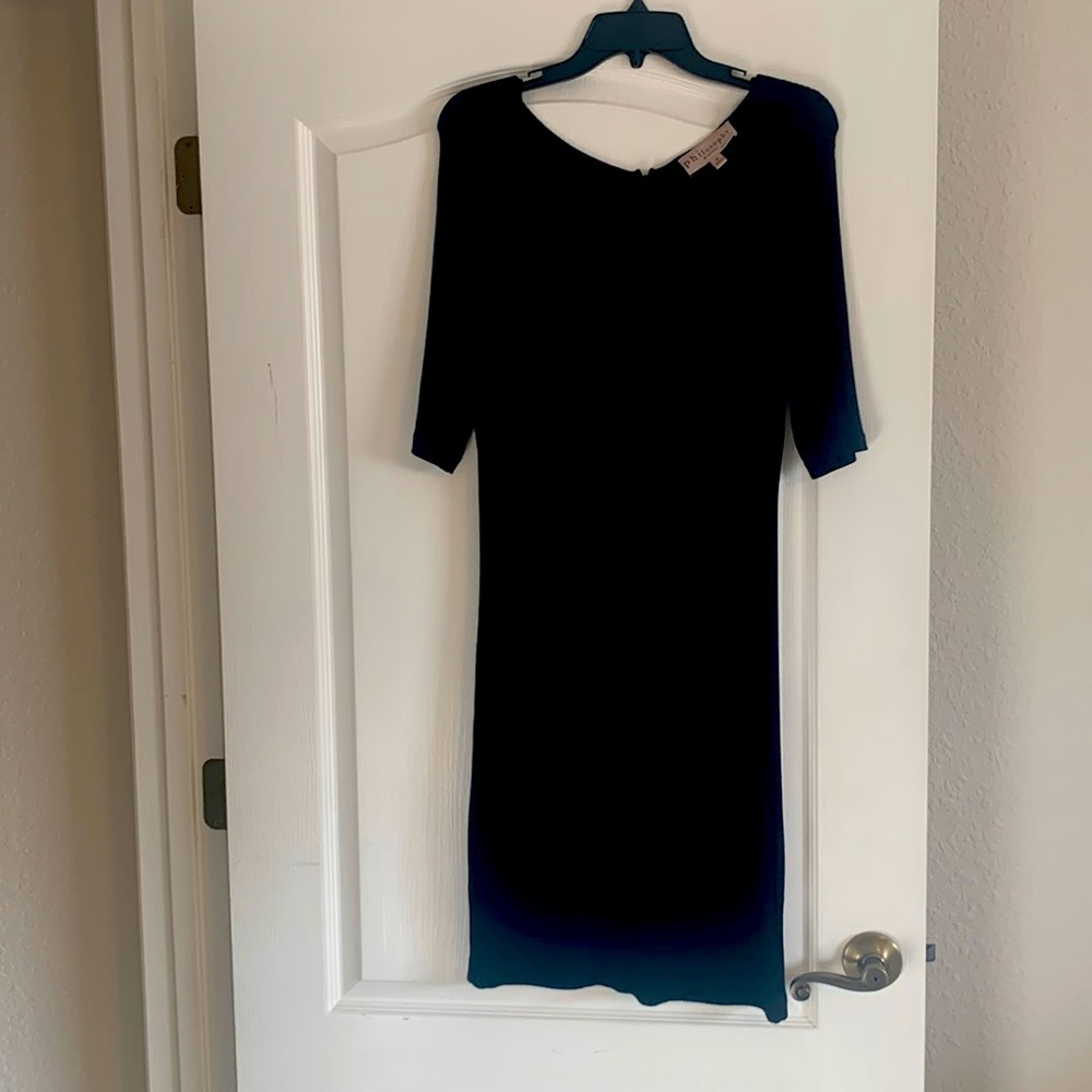 NWT Med solid (as in quality of material) and very soft black dress Philosophy.